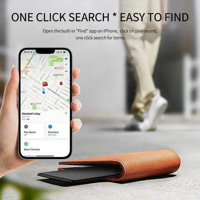 Alt view image 4 of 4 - Wireless Charging Track Card Works with Find My Wallet Tracker Phone Finder Ultrathin Mini Locator Tracking Device