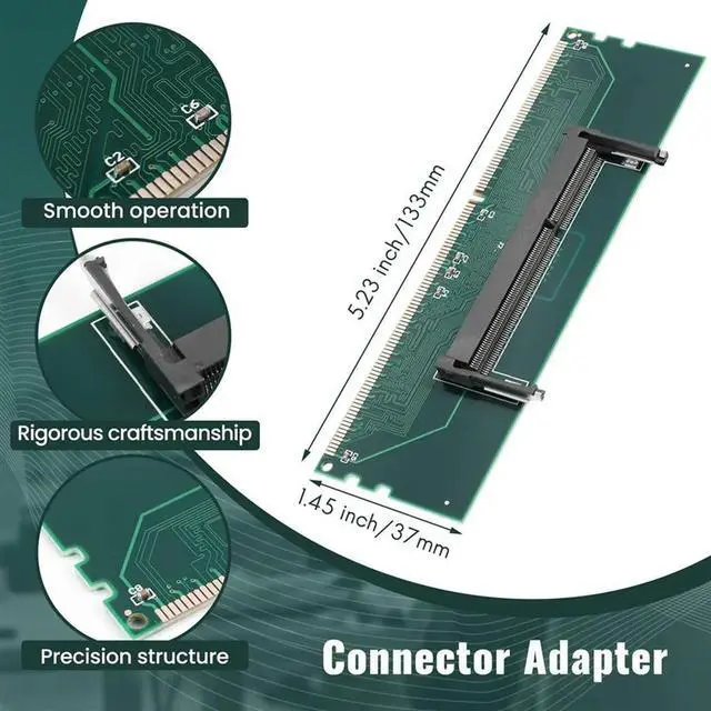 Main image of DDR3 Laptop SO-DIMM To Desktop DIMM Memory RAM Connector Adapter DDR3 Adapter Of Laptop Internal Memory To Desktop RAM