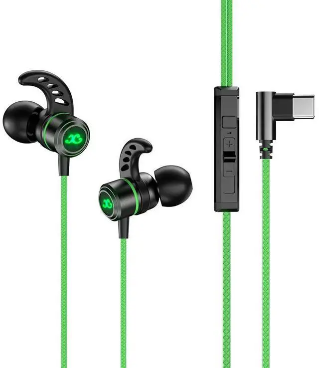 Main image of TYPE-C Wired Headphones Gaming Headset Bass Stereo Gamer Earphones Noise Cancelling Earbuds With Mic In-ear Handfree