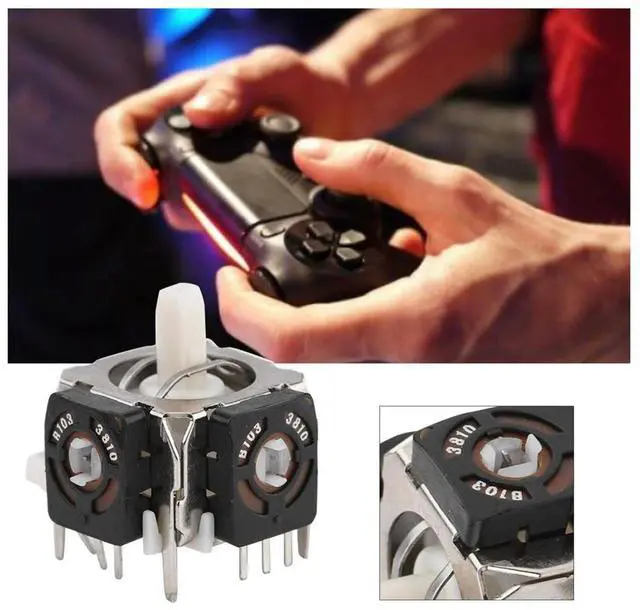 Alt view image 3 of 3 - 5 Pcs Analog Stick 3D Joystick Replacement for Xbox 360 Wireless Controller  Controller Joystick Replacement