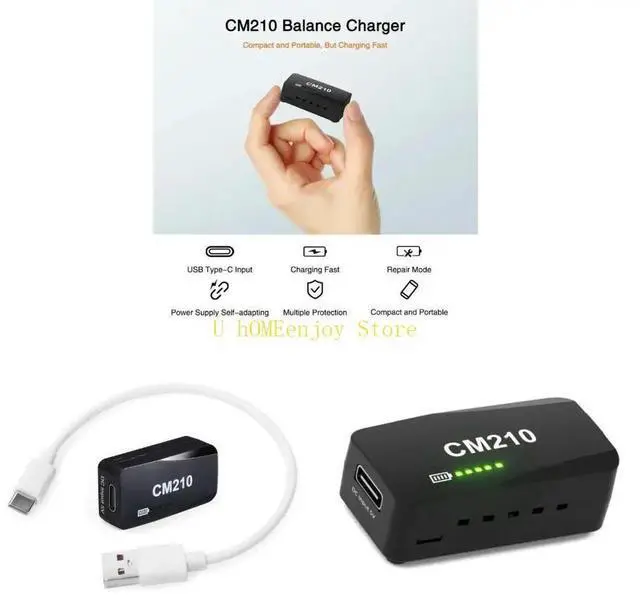 Main image of 7.4V 2S Lipos With USB Type C Rapid 1.5A Charging And Safety Protections For Drones Models