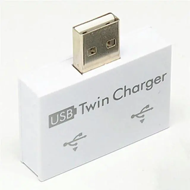 Alt view image 3 of 4 - 6X Portable Mini USB Hub To 2 Port Charger Hub Adapter USB Splitter Dual USB Charging Extender For Phone Computer White