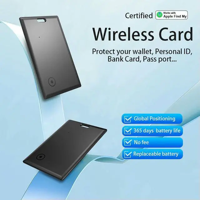 Alt view image 2 of 4 - Wallet Tracker Card Wireless Rechargeable Anti-lost Card Location Tracking Tag Works with Find My App Item Finder