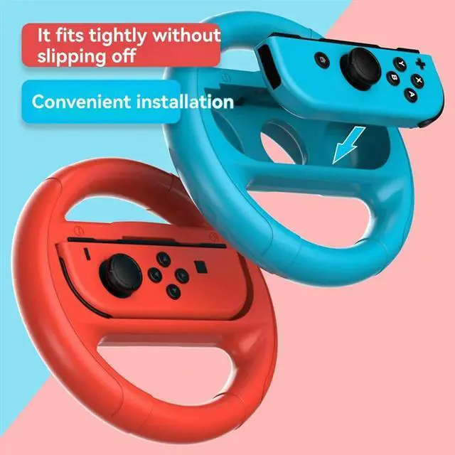 Alt view image 2 of 4 - Steering Wheel Controller Grip 2Pcs For Nintendo Switch OLED Gamepad Holder Left & Right For Joycon Controller