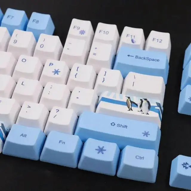 Alt view image 3 of 3 - 113 Keys OEM PBT Keycaps Antarctic Penguin for MX Mechanical Keyboard