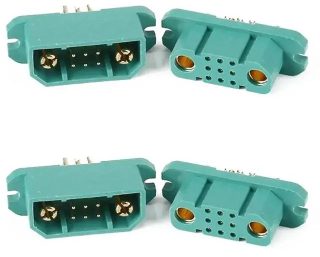 Alt view image 2 of 4 - 4X VTOL MPX Connector 9+2 With Power Male Female Portable Dual Power Fixed Wing Quick Release Plug For RC UAV Aircraft