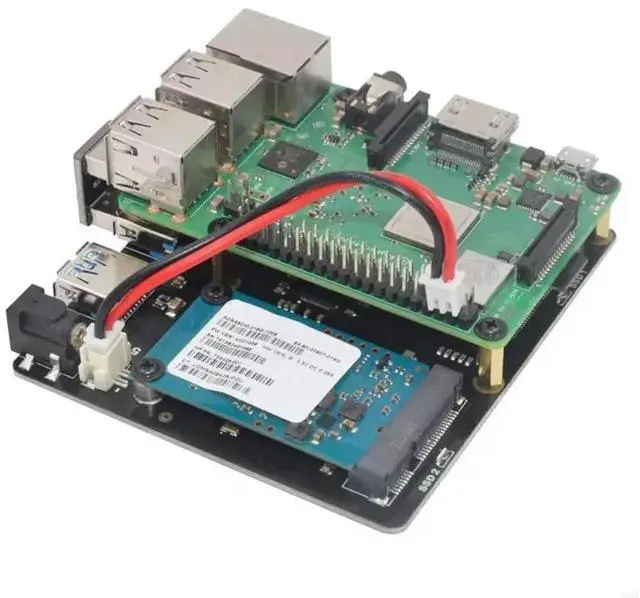 Alt view image 3 of 3 - Dual mSATA SSD Expansion Board X852 USB3.0 Module Compatible for Pi