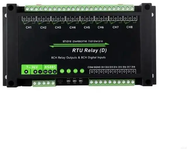 Main image of Advanced Modbus RTU 8CH Module 8 Channel Industrial Module Digital Input, Multi Isolation Circuits