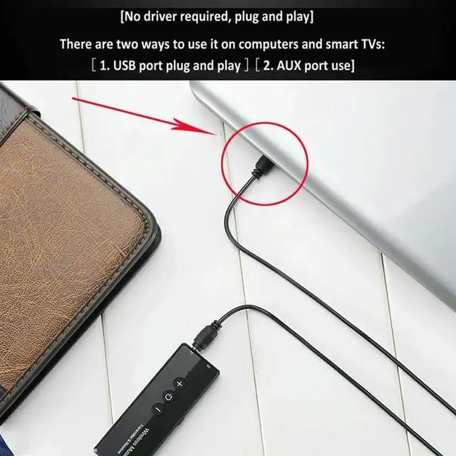 Alt view image 4 of 4 - ZK-360 Bluetooth Audio Receiver Forpc Car Wireless 3.5Mm Aux BT 5.0 Audio Adapter