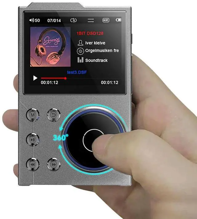 Alt view image 3 of 3 - Digital Music Player Bluetooth 5.3 Lossless DSD FLAC HD HiFi Portable MP3 Player Sound Music Player