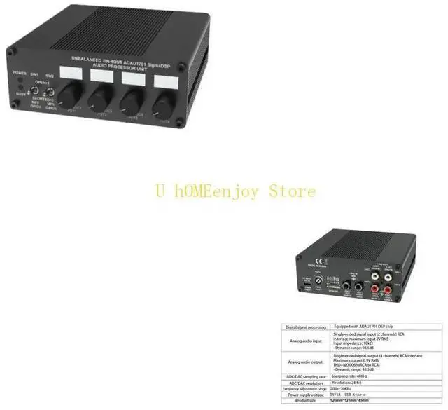 Main image of DSP Amplifiers Car Sound Digital Processor with 2 Channel Input 4 Channel Output for Enhanceds Sound