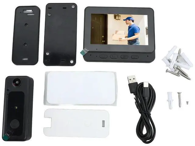 Main image of Wireless Video Doorbell Camera 1080P HD Wide Angle Night Vision 2 Way Talk Video Doorbell with Monitor for Home