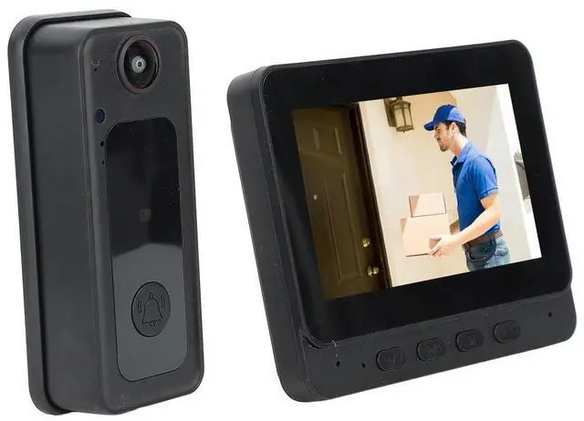 Alt view image 2 of 3 - Wireless Video Doorbell Camera 1080P HD Wide Angle Night Vision 2 Way Talk Video Doorbell with Monitor for Home