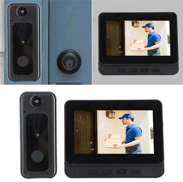 Alt view image 3 of 3 - Wireless Video Doorbell Camera 1080P HD Wide Angle Night Vision 2 Way Talk Video Doorbell with Monitor for Home