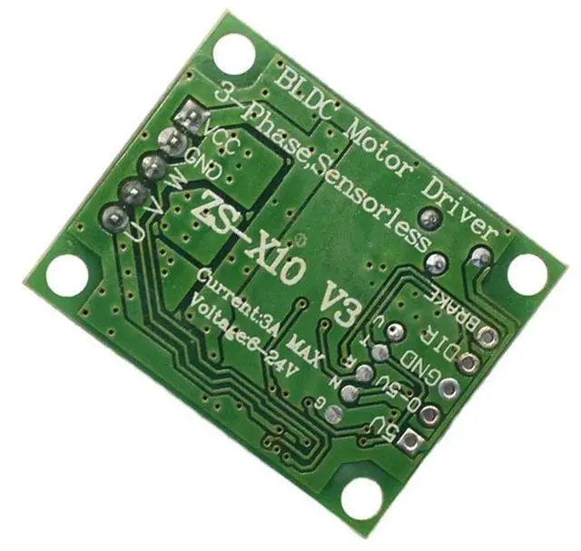 Alt view image 3 of 4 - 2X Brushless Motor Driver Board BLDC Speed Controller 3 Phase Governor Hallless Switch Module Sensorless Control Board