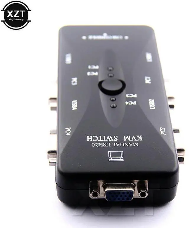 Alt view image 4 of 4 - 4 Ports USB2.0 KVM Switch Selector VGA Print Auto Switch Moniter Box VGA Splitter KVM Switch