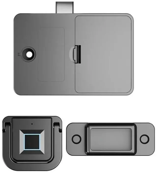 Alt view image 4 of 4 - Drawer Fingerprint Lock Bedside Lock For Drawers, Desks, Safes, Cash Registers, Wardrobes For Home And Office