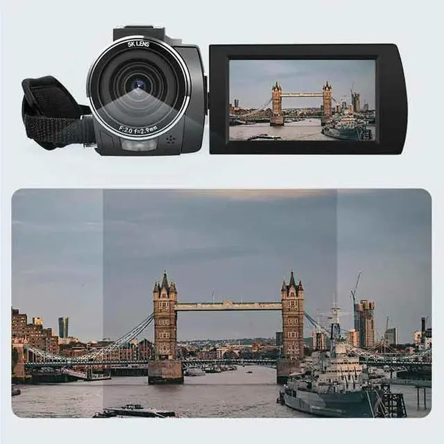 Alt view image 3 of 3 - 56MP 5K DV800 Camera 18X Digital Zoom Autofocus Anti Shake 180 Deg Rotation IPS Touchscreen Camera for Travel Photography