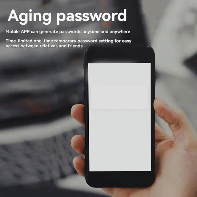 Alt view image 4 of 4 - Tuya Locks Fully Automatic Electronic Door Lock With Biometric Fingerprint Lock Rfid Card Password Key Unlock