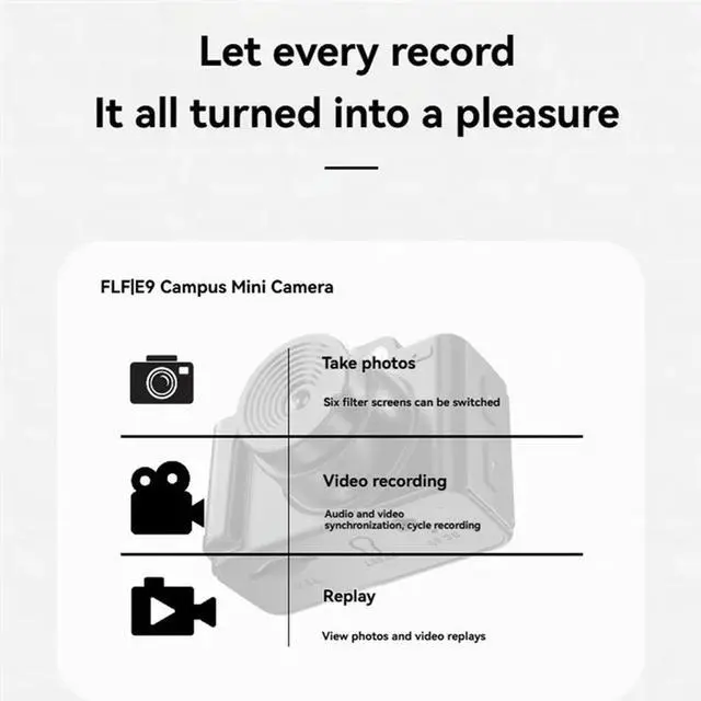 Main image of Camcorder HD 1080P Mini Camera Flash Lamp With 0.96 Inch Screen Ultra Compact Video Recorder Portable Sports Small Retro