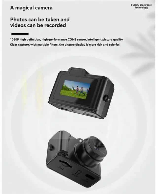 Alt view image 3 of 4 - Camcorder HD 1080P Mini Camera Flash Lamp With 0.96 Inch Screen Ultra Compact Video Recorder Portable Sports Small Retro