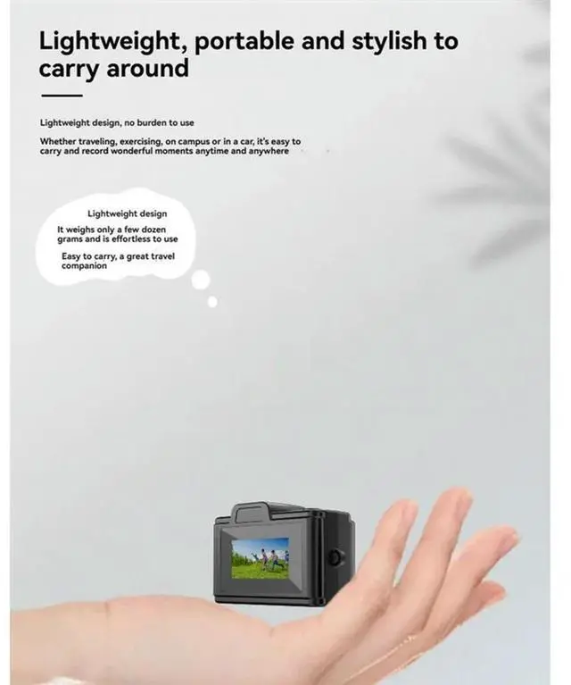 Alt view image 4 of 4 - Camcorder HD 1080P Mini Camera Flash Lamp With 0.96 Inch Screen Ultra Compact Video Recorder Portable Sports Small Retro