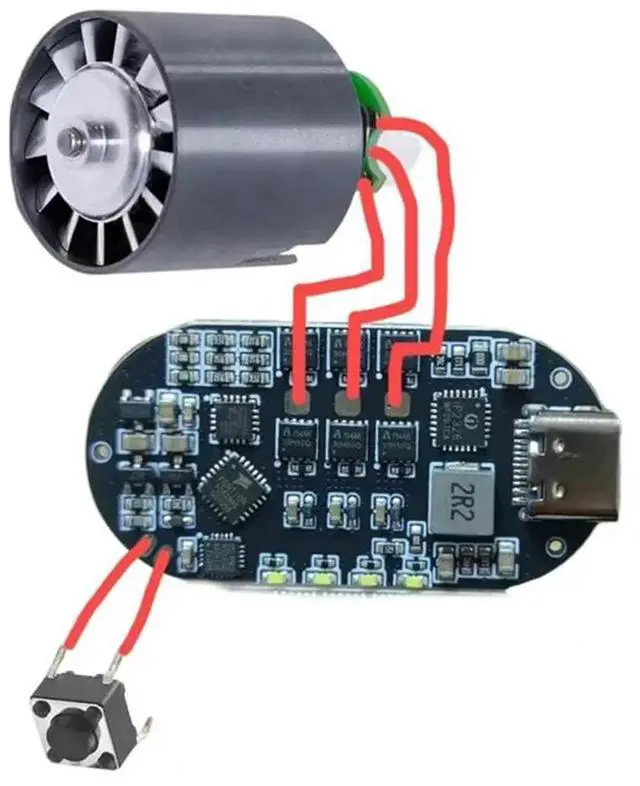 Alt view image 3 of 4 - 100,000 RPM Fan Motor Drive Module Charging/Electronic Speed Control/Gear Control 20A Turbo Fan Motor Drive Board