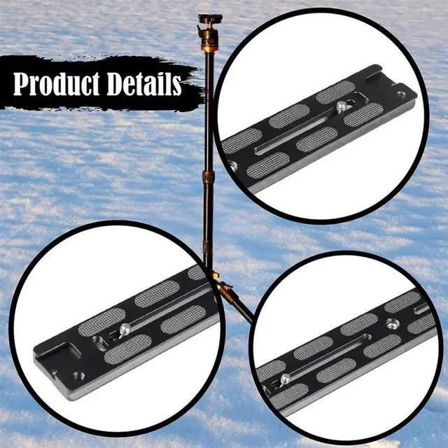 Alt view image 2 of 4 - Camera Tripod 28Cm Quick Release Plate Fixing Holder Telephoto Aluminum Alloy Installation Bracket Support Cold Shoe Mount