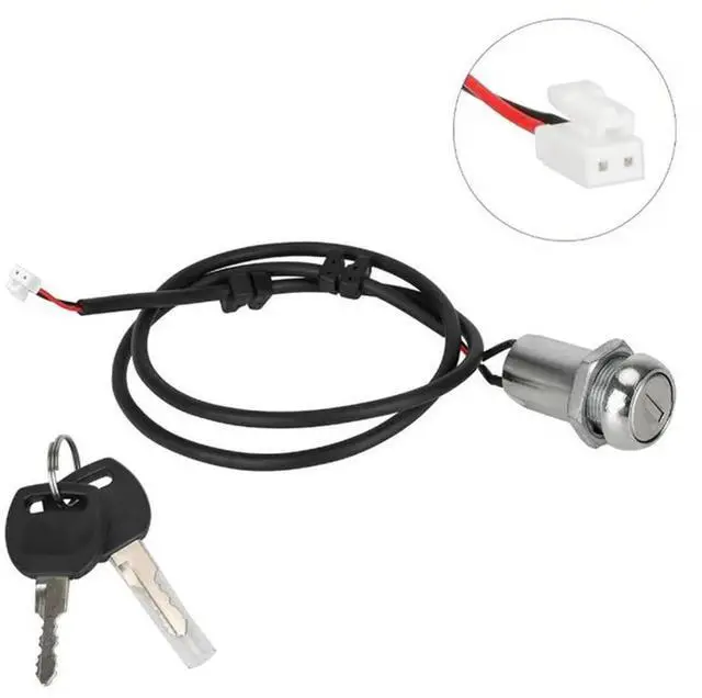 Alt view image 4 of 4 - For Kukirin G4 Electric Scooter Compatible 2-Switch Key Cylinder Door Lock Replacement