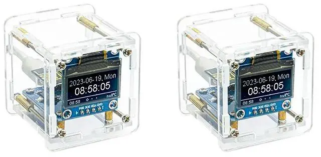 Alt view image 2 of 4 - 2X DIY Weather Clock Kit Module Internet Of Things Time Temperature And Humidity Display Soldering Practice Loose