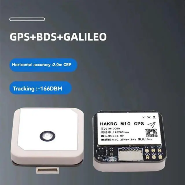 Alt view image 4 of 4 - M10 GPS Module Withqmc5883 Compass GPS+BDS+GALILEO 25X25mm Forrc FPV Long Range Airplane