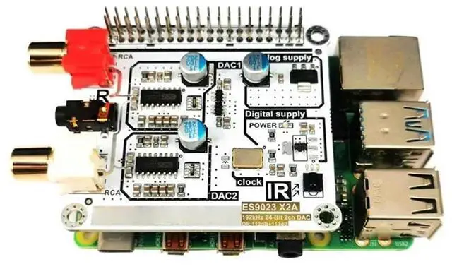 Alt view image 3 of 4 - Volumio Moode For Raspberry Pi 4B For Raspberry Pi 4B Volumio Moode Dual ES9023 Decode DAC I2S HIFI Network Digital
