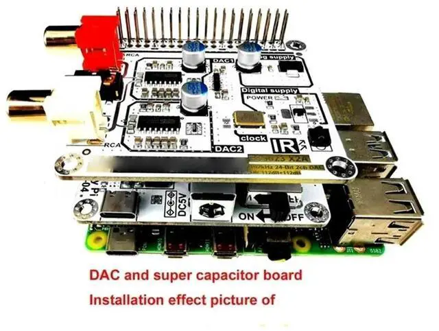Alt view image 4 of 4 - Volumio Moode For Raspberry Pi 4B For Raspberry Pi 4B Volumio Moode Dual ES9023 Decode DAC I2S HIFI Network Digital
