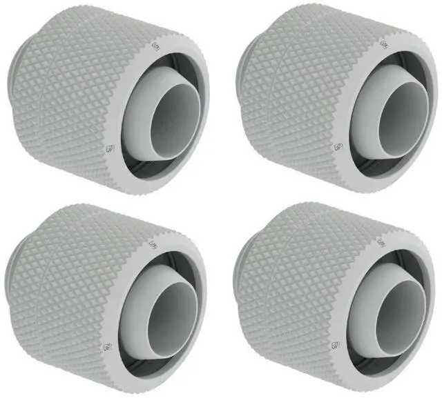 Main image of BARROW Fittings G1/4" to 3/8" ID - 5/8" OD Compression Fitting for 10/16 mm Soft Tubing Tube THKN-3/8-V4 4-Pack (White)