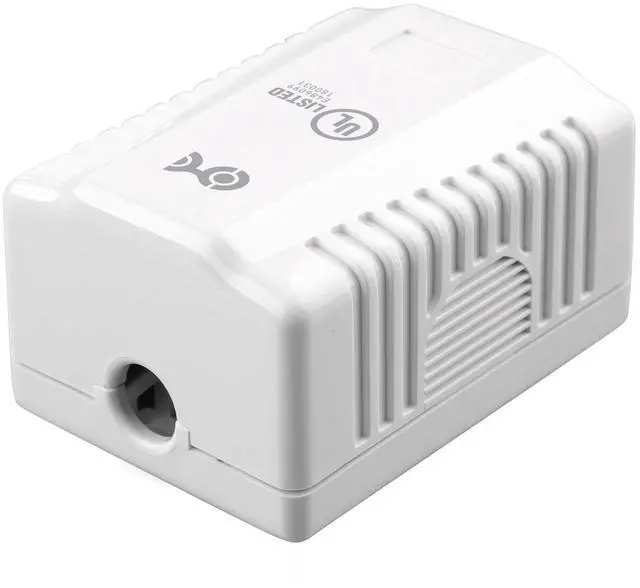 Alt view image 3 of 5 - Cable Matters UL Listed Cat6 10-Pack RJ45 Surface Mount Box - 1 Port in White (Cat6 Ethernet Mount Box)