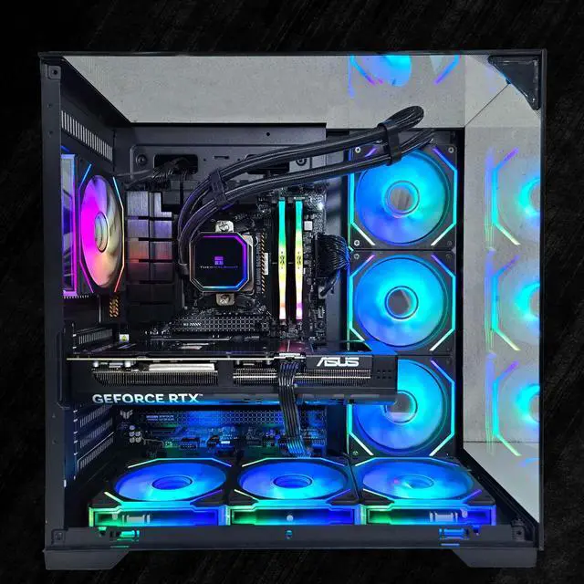 Alt view image 6 of 7 - FunHei Tech Gaming PC, AMD Ryzen 7 9800X3D 8-Core, GeForce RTX5070, 64 GB DDR5 RAM, 1 TB, 850W PSU, WiFi & Bluetooth, Win11 Pro, Black