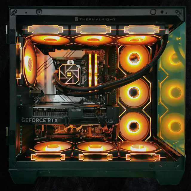 Alt view image 2 of 6 - FunHei Tech Gaming PC, AMD Ryzen 7 9800X3D 8-Core, GeForce RTX5080, 32 GB DDR5 RAM, 1TB, 850W PSU, WiFi & Bluetooth, Win11 Pro, Black