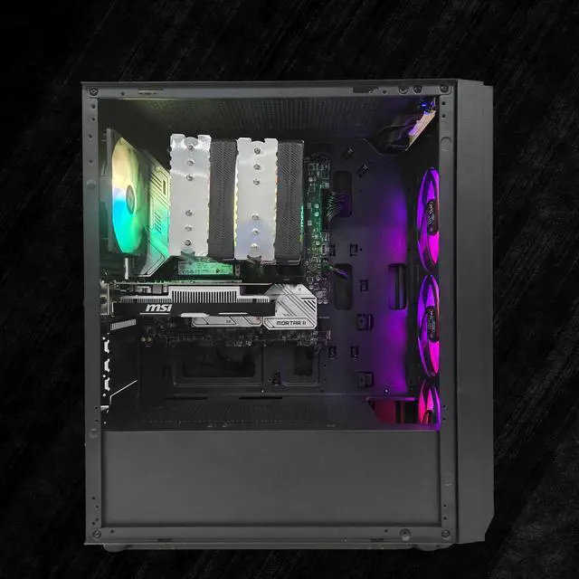 Alt view image 4 of 7 - FunHei Tech Gaming PC, Intel I7-14700F 20-Core, GeForce RTX5060, 32 GB DDR5  RAM, 1 TB, 650W PSU, WiFi & Bluetooth, Win11 Pro, Black