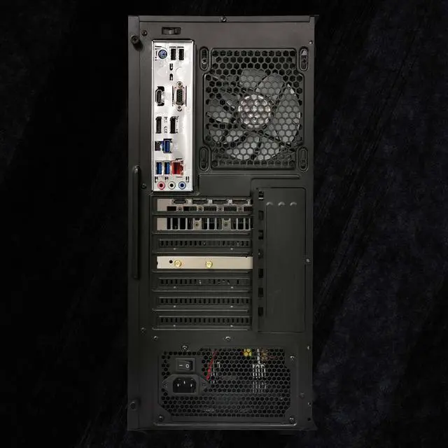 Alt view image 7 of 7 - FunHei Tech Gaming PC, AMD Ryzen 5 9600X 5.4 GHz 6-Core Processor, GeForce RTX5060 Ti, 32 GB DDR5 RAM, 2 TB, 600W PSU, WiFi & Bluetooth, Win11 Pro, Black