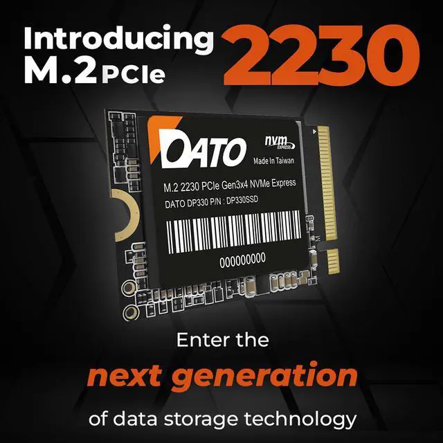 Alt view image 2 of 6 - DATO 1TB SSD M.2 2230, NVMe 1.3 PCIe Gen3x4, Internal Solid State Drive, Up to 2500/1700 MB/s, DP330 Series