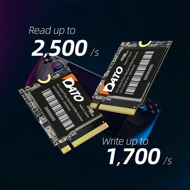Alt view image 3 of 6 - DATO 1TB SSD M.2 2230, NVMe 1.3 PCIe Gen3x4, Internal Solid State Drive, Up to 2500/1700 MB/s, DP330 Series