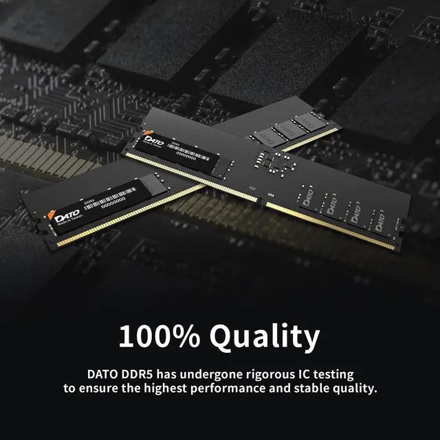 Alt view image 6 of 6 - DATO DDR5 UDIMM 64GB Kit 32GBx2 Desktop RAM 5600MHz PC5-44800 CL46 1.1V 288-Pin Non-ECC unbuffered dimm, Desktop Memory Module