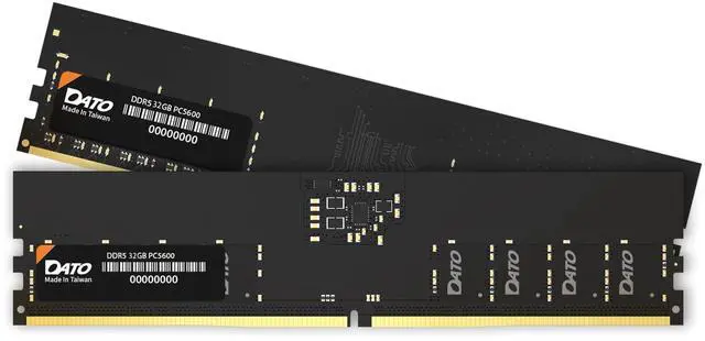 Main image of DATO DDR5 UDIMM 64GB Kit 32GBx2 Desktop RAM 5600MHz PC5-44800 CL46 1.1V 288-Pin Non-ECC unbuffered dimm, Desktop Memory Module