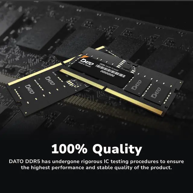 Alt view image 7 of 7 - DATO DDR5 SODIMM 32GB Kit 16GBx2 Laptop RAM 5600MHz PC5-44800 CL46 1.1V 262-Pin Non-ECC unbuffered dimm, Notebook Memory Module