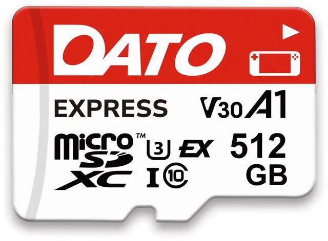 Main image of DATO Express 512GB microSDXCEX Memory Card PCIe Gen3x1 NVMe UHS-I C10 U3 V30 A1 4K8K UHD Up to 800/700 MB/s Compatible with Gen Gaming Consoles Switch 2 Action Cameras Drones 360° Cameras