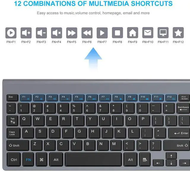Alt view image 4 of 7 - LeadsaiL Wireless Keyboard and Mouse Combo, Wireless USB Mouse and Computer Keyboard Set, Compact and Silent for Windows Laptop, Desktop, PC