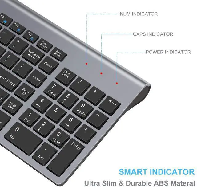 Alt view image 6 of 7 - LeadsaiL Wireless Keyboard and Mouse Combo, Wireless USB Mouse and Computer Keyboard Set, Compact and Silent for Windows Laptop, Desktop, PC