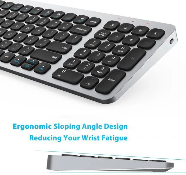 Alt view image 5 of 7 - LeadsaiL Wireless Keyboard and Mouse Combo, Wireless USB Mouse and Computer Keyboard Set, Compact and Silent for Windows Laptop, Desktop, PC