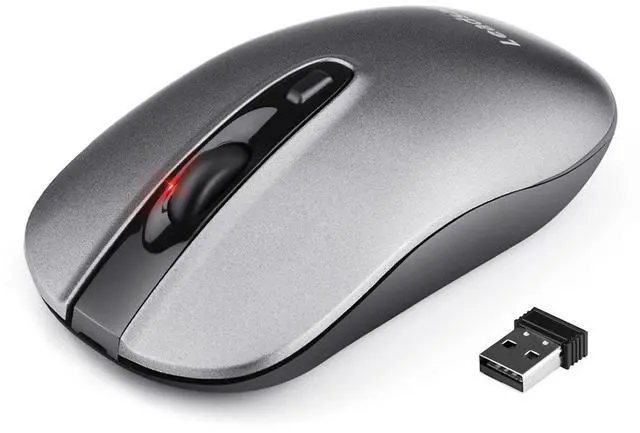 Main image of LeadsaiL Rechargeable Wireless Computer Mouse, 2.4G Portable Slim Cordless Mouse Less Noise for Laptop Optical Mouse with 5 Adjustable DPI Levels USB Mouse for Laptop, Deskbtop, MacBook