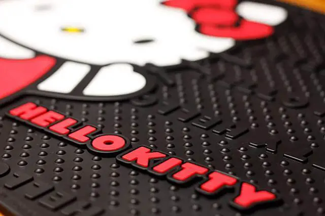 Alt view image 2 of 3 - Plasticolor Hello Kitty Core Design Sanrio Waving Front & Rear Car Truck SUV Seat Rubber Floor Mats Gift Bundle